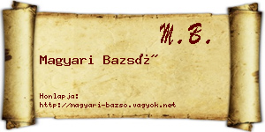 Magyari Bazsó névjegykártya